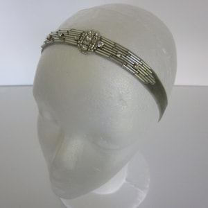 Silver Rhinestone headband, 1920s rhinestone Great Gatsby Headpiece Silver beaded fascinator  Gold  headband, gold 1920s headpiece, flapper