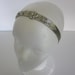 Silver Art Deco headpiece, 1920 Crystal fascinator Great Gatsby Fascinator, Gold Deco headband, Elastic hair accessories sage green velvet