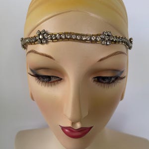 Silver Rhinestone Headpiece 1920s - Etsy display picture 3