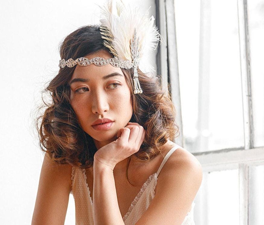 Il Grande Gatsby, Copricapo Flapper Anni '20, Copricapo Da - Foto 7