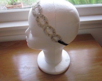 Prohibition Speakeasy Party Flapper Style Headband 20s Headband Great Gatsby Headband Roaring 20s Headpiece
