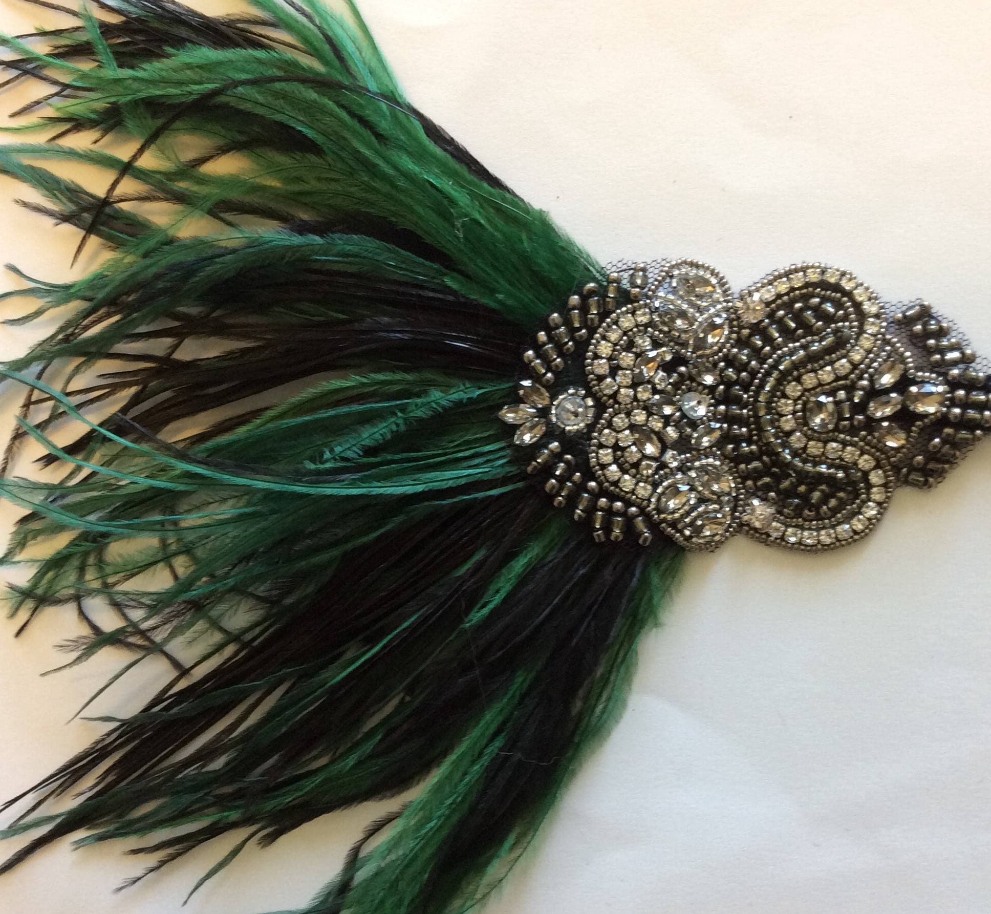 Green flapper headband sale