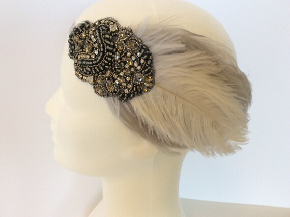 ostrich feather hair accessories