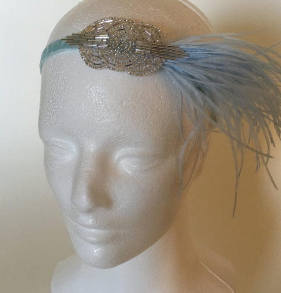 Women\'s Feather Headband Ostrich Sequin Luxury Elastic for Parties Weddings Women main image 2