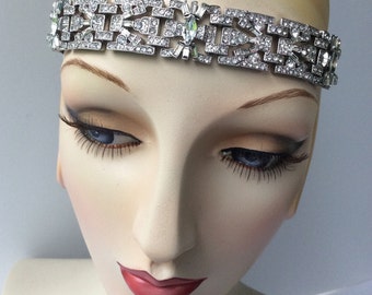 Vintage Silver Starburst & Crystal Star Headband Vintage Crystal Headband | Erica Elizabeth Designs main image 3