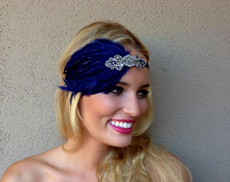 Silver 1920s Headband Great Gatsby Headband Bridesmaid Etsy