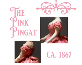 E- Pattern: The Pink Pingat Evening Bodice, 1867 (sizes 21-41)