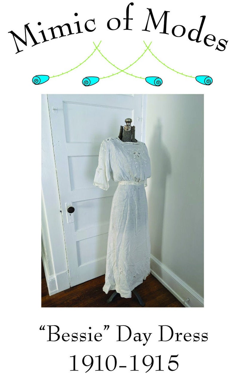 Easy DIY Edwardian Titanic Costumes 1910-1915  Bessie Day Dress 1910-1915 (sizes 30-38) $14.00 AT vintagedancer.com