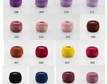 Size 8 Pearl Cotton Ball in Color 666 Bright Red- Fiddlehead Artisan Supply