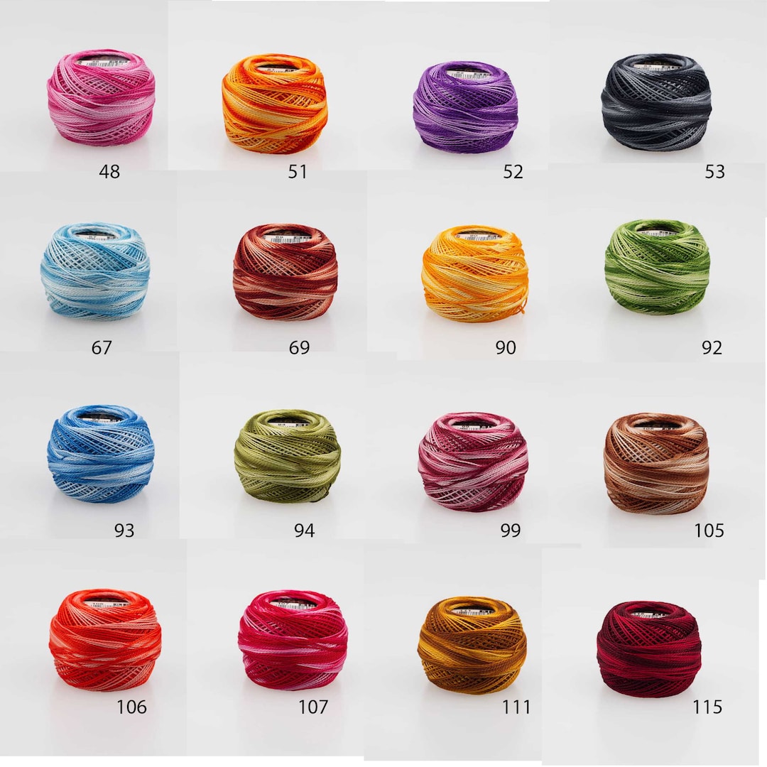 Dmc Pearl Cotton Balls Size 8, Variegated Perle Cotton Balls, Cross Stitch Thread Needlework