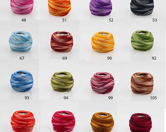 DMC Pearl Cotton Ball, Size 8, Variegated Embroidery Thread