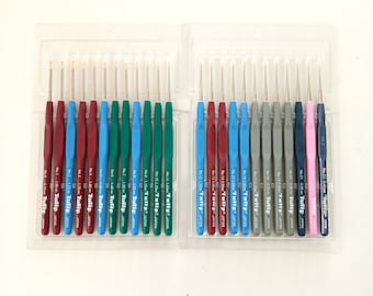 24pcs Different Size (0 To 23) Tulip Fine Steel Soft Grip Crochet Hooks/ Ergonomic Crocheting For, Amigurumi, Baby Socks, Bags Knitting Tool
