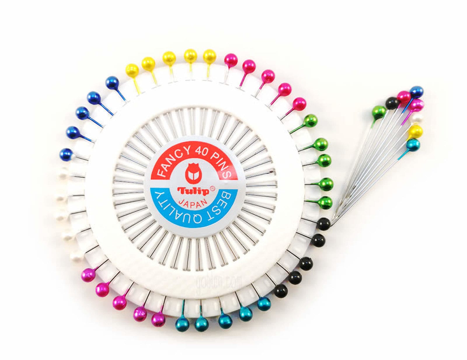 Craft Pin Wheel 40 Pins Ball Shaped Pin Heads Sewing Needles