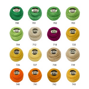 DMC bomullspärlbollar storlek 8, korsstygnstråd, broderigarn / katalog 3 bild 2