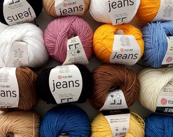 Przędza YarnArt Jeans Cotton Blend | Waga sportowa, amigurumi, do robienia na drutach