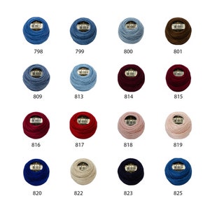 DMC bomullspärlbollar storlek 8, korsstygnstråd, broderigarn / katalog 3 bild 4
