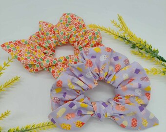 Popsicles OR Confetti scrunchy with bow