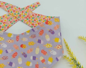 Popsicles/Confetti reversible tie in bandana