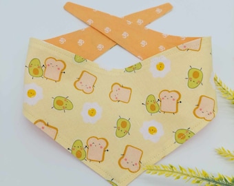 Breakfast buddies/Om reversible tie on dog bandana