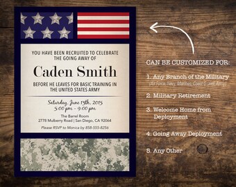 Military Invitation Etsy