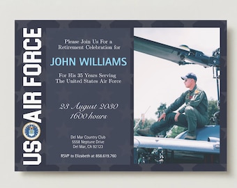 Military Going Away Party Invitation, Send Off Party, Basic Training Farewell, Deployment, Retirement, Air Force (Digital Download)