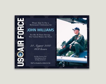 Military Going Away Party Invitation, Send Off Party, Basic Training Farewell, Deployment, Retirement, Air Force (Digital Download)