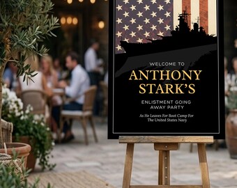 Navy Retirement, Boot Camp, Deployment, Graduation or Home Coming Welcome Sign (Instant Download)