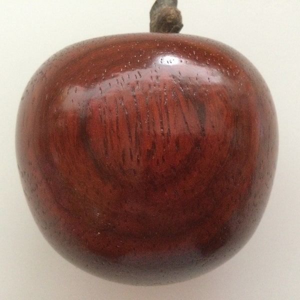 Absolutely Fabulous...Hand Turned...Exotic...Red Padauk Wood...From Asia.....Wood Apple...Please Check Out Sections..Wood Fruit and Bowls..