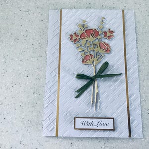 Handgemachte Karte….With Love Karte…jede Anlass Karte……Unisex Karte…..Mama…Papa…..Partner……Ehemann…..Gama…..Schwester….Freund…..Tochter…. .