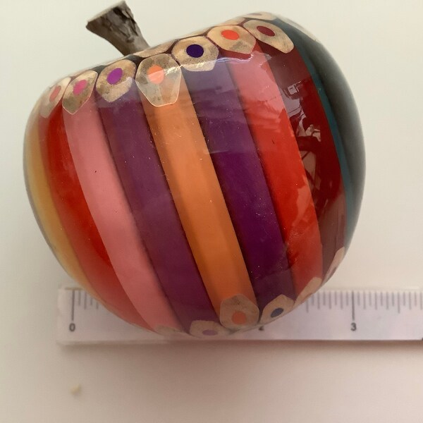 Absolutely Fabulous...... Hand Turned... ..Coloured....Wooden Pencils....Cast in Resin ...Apple....