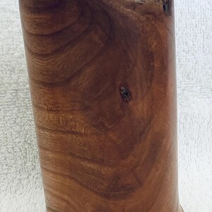 VERY RARE English Burr Eim Wood Vase: Dried Grasses or Artist Brushes image 4