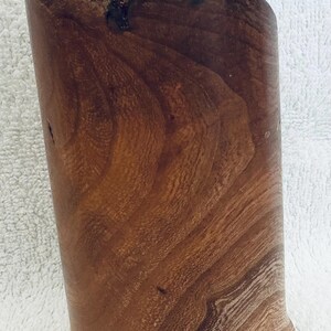 VERY RARE English Burr Eim Wood Vase: Dried Grasses or Artist Brushes image 5