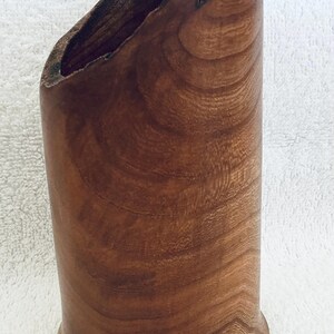 VERY RARE English Burr Eim Wood Vase: Dried Grasses or Artist Brushes image 3
