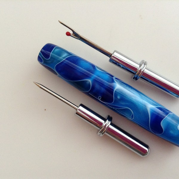 Hand Turned Luxury Seam Ripper and Unpicker.  Comes in Black Presentation Box.