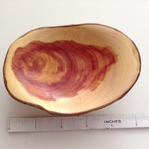 Hand Turned Small English  Juniper Wooden Bowl