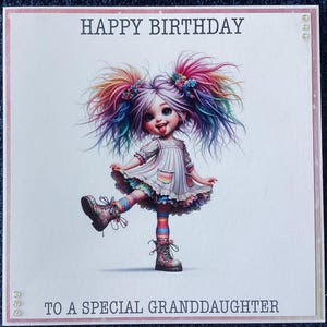 Biglietto di auguri di buon compleanno...a una nipote speciale...Biglietto fatto a mano...Compleanno...