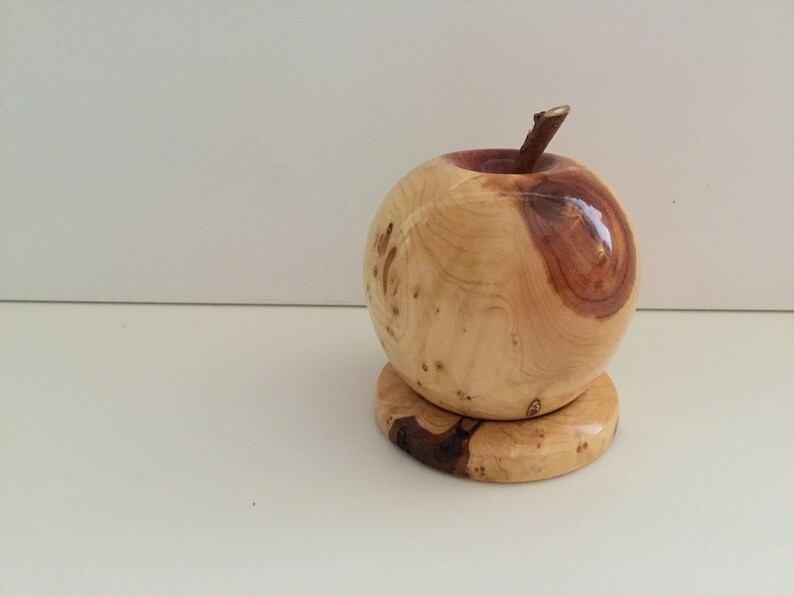 Fabulous...Hand Turned...English Juniper Wood .......Apple and image 0