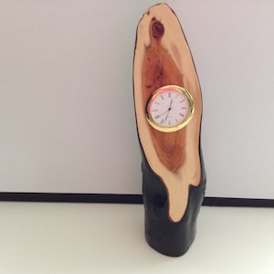 Hand Crafted  English Yew Wood Clock