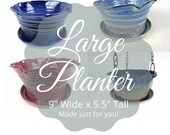 Large custom ceramic decorative planter house plant pottery flower pot clay gardener gift house warming gift indoor garden plant container