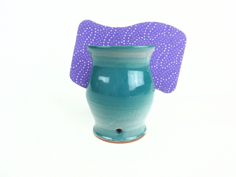 Green Ceramic Sponge Holder Pottery Caddy Kitchen Image 0