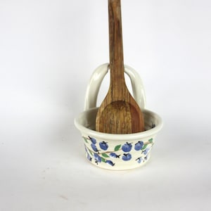 Ceramic Upright Spoon Rest, Handmade Pottery Standing Spoon Holder, Vertical Spoon Holder Dish, Ceramic Pottery Utensil Holder Kitchen Decor
