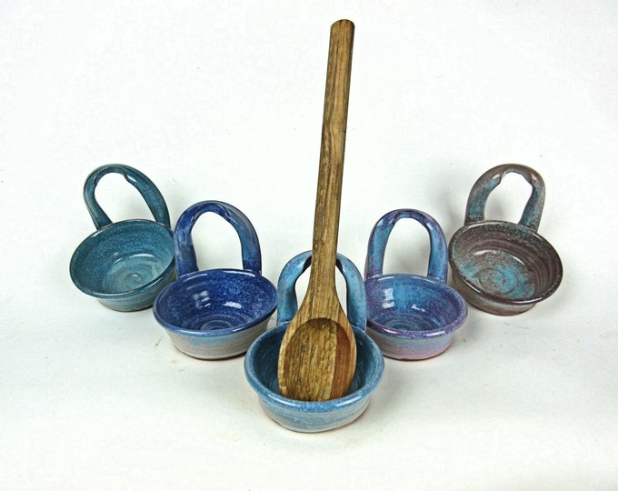 Ceramic Upright Spoon Rest Handmade Pottery Standing Spoon Etsy