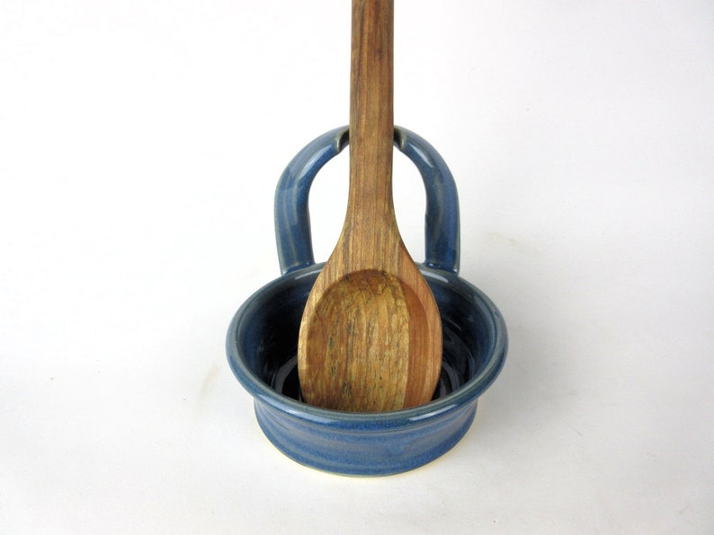 Ceramic Upright Spoon Rest Handmade Pottery Standing Spoon Etsy