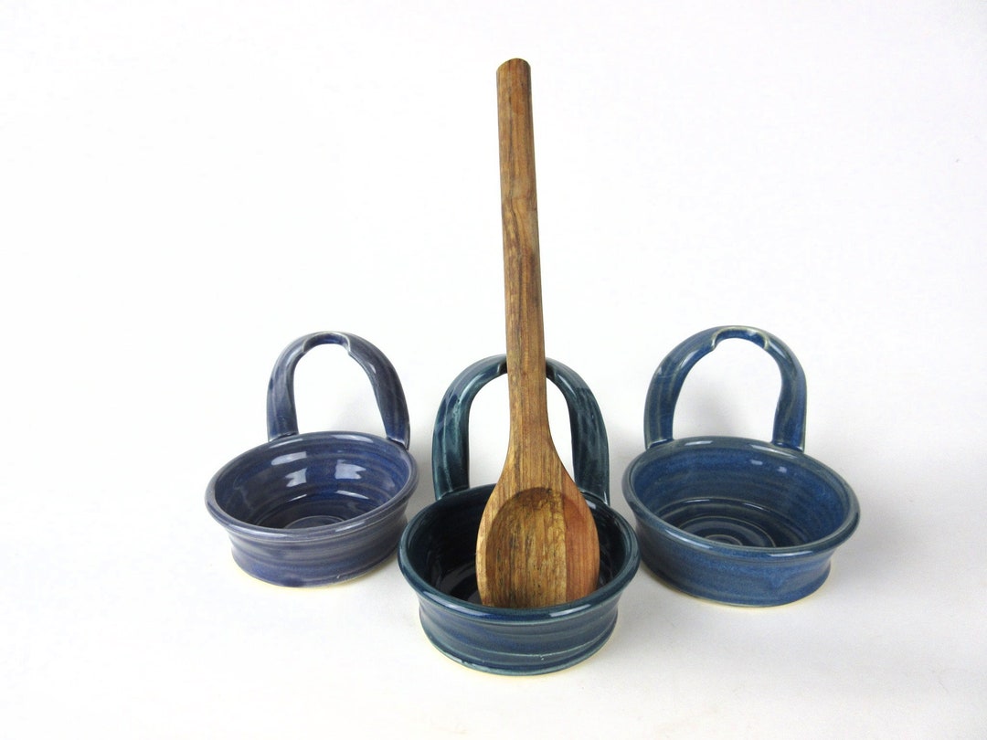 Ceramic Upright Spoon Rest Handmade Pottery Standing Spoon Etsy