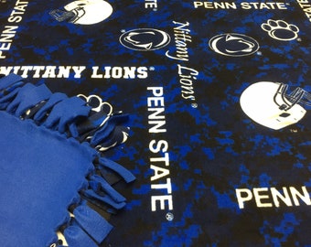 Penn State Fleece Blanket No Sew Fleece Blanket Large Etsy