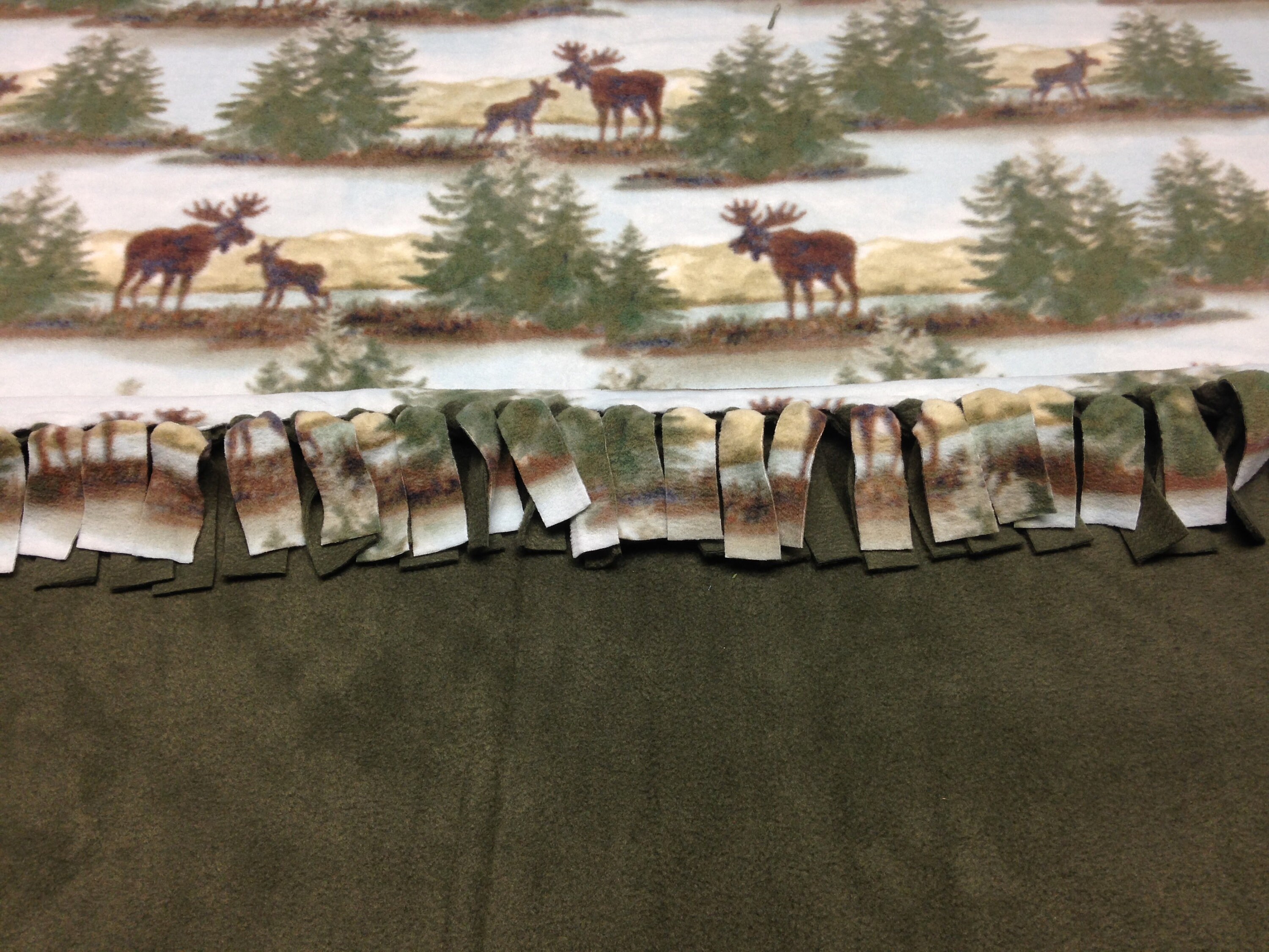 Moose Great Outdoors Fleece BlanketLarge Fleece BlanketNo Etsy