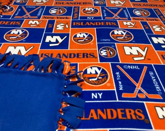 New York Hockey Fleece Blanket-No Sew Fleece Blanket-Large