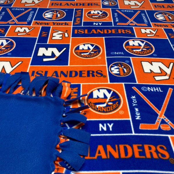 New York Hockey Fleece Blanket-No Sew Fleece Blanket-Large