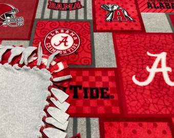 Alabama Football Fleece Blanket-No Sew Fleece Blanket-Large