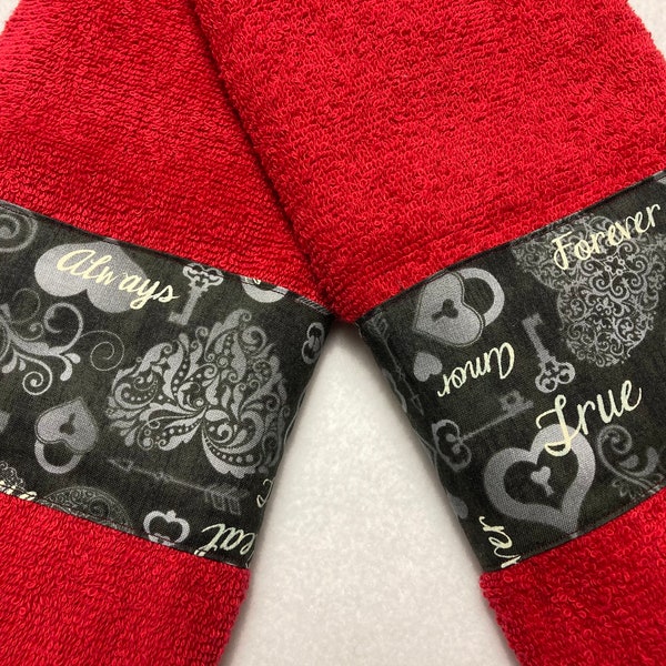 Valentine Towels / Bath Towel / Hand Towel / Combo